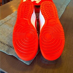 Men’s Nike Dunks Low. Red and White